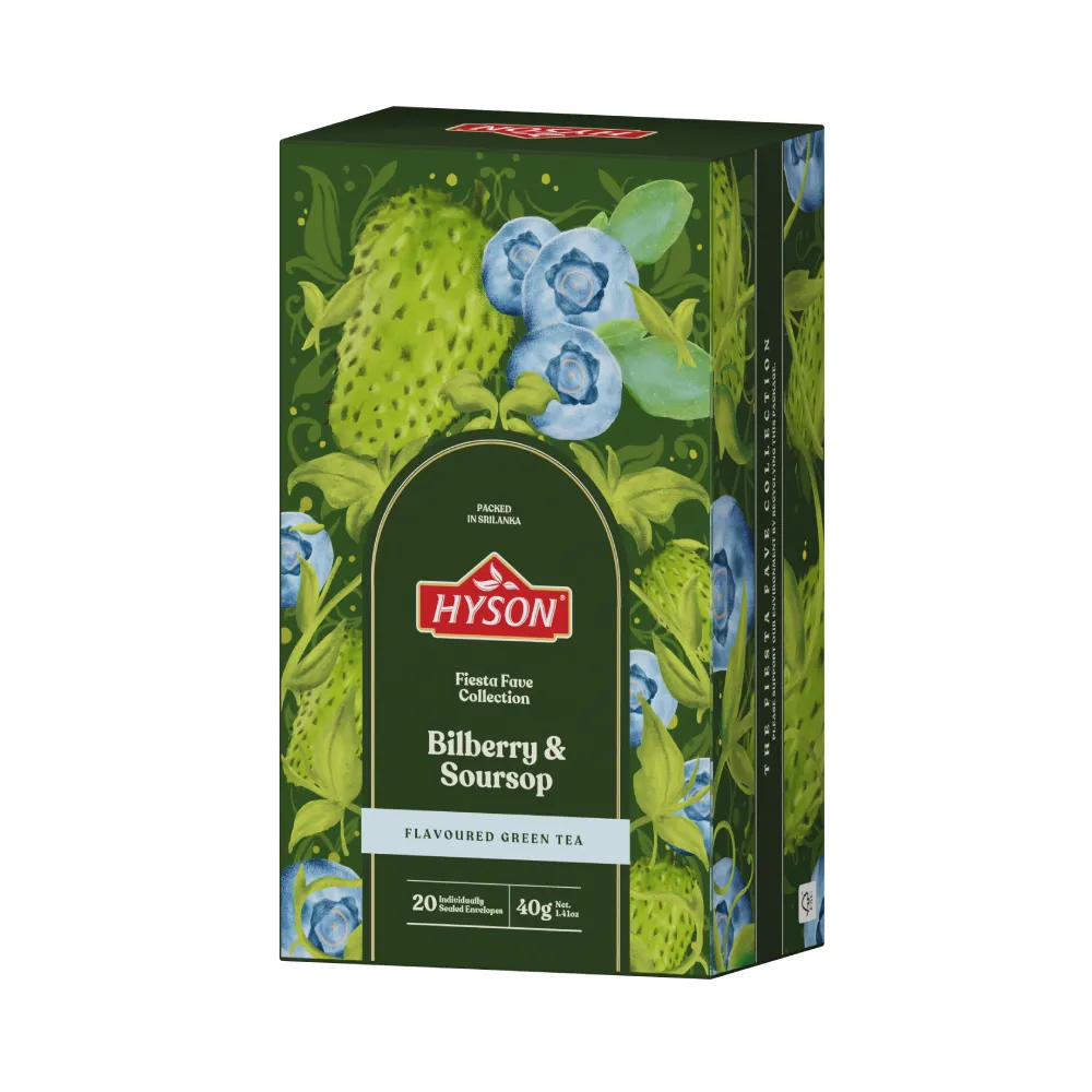 Fiesta Green Tea Bilberry & Soursop 20 Envelopes