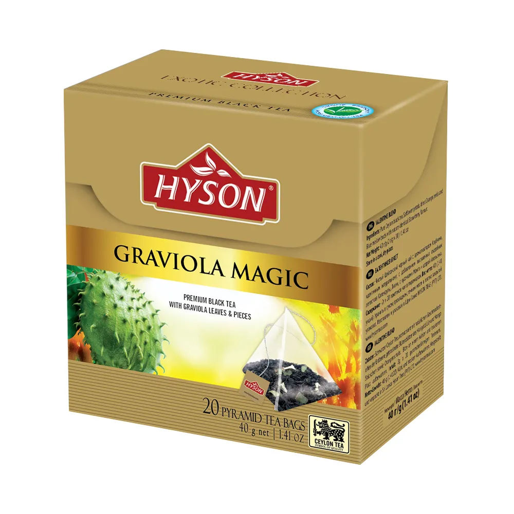 Hyson Exotic Black Tea Graviola Magic (20 Pyramid Tea Bags, 40g)